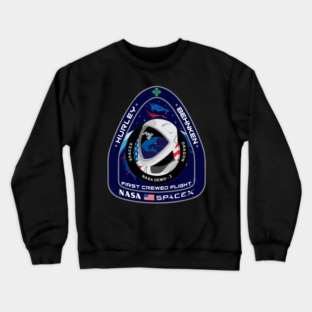 Crew Dragon Spacecraft Crewneck Sweatshirt by SAVELS